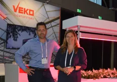 Koen Verhoeven en Ilona Hessels van Veko Lightsystems International. De Nederlandse LED-belichtingsproducent stond voor het eerst onder eigen naam op een tuinbouwbeurs.